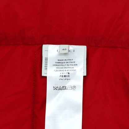 Gucci Women'S Detachable Hood Sleeve Logo Long Jacket Quilted Polyamide