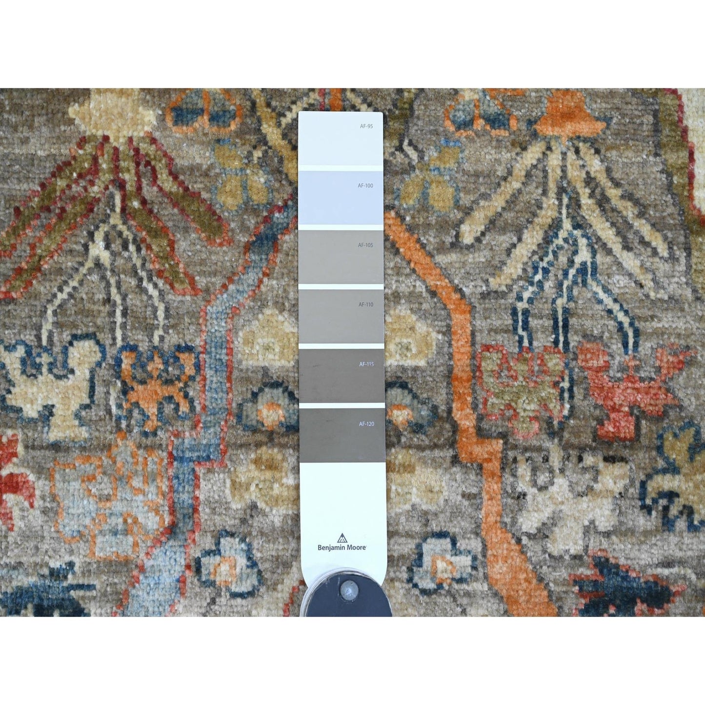 9'X12'1" Brown Aryana, Bijar Garus High Mountain Wool Hand Knotted Rug