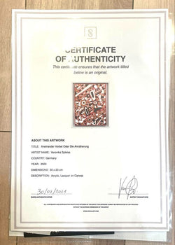 Veronika Spleiss Original Painting Acrylic On Canvas With Coa Singular Art