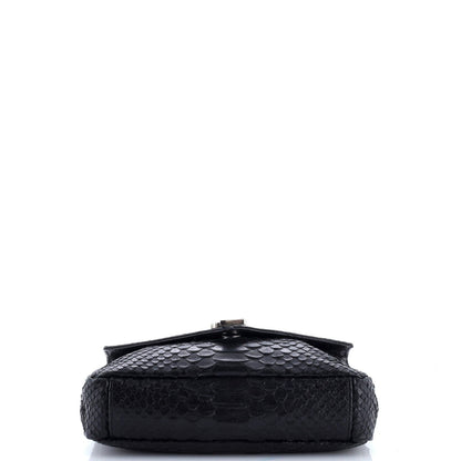 Saint Laurent Classic Monogram College Bag Python Embossed Leather Medium