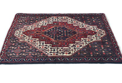 Vintage Hand-Knotted Red Wool Rug 2'5X3'4 Ft