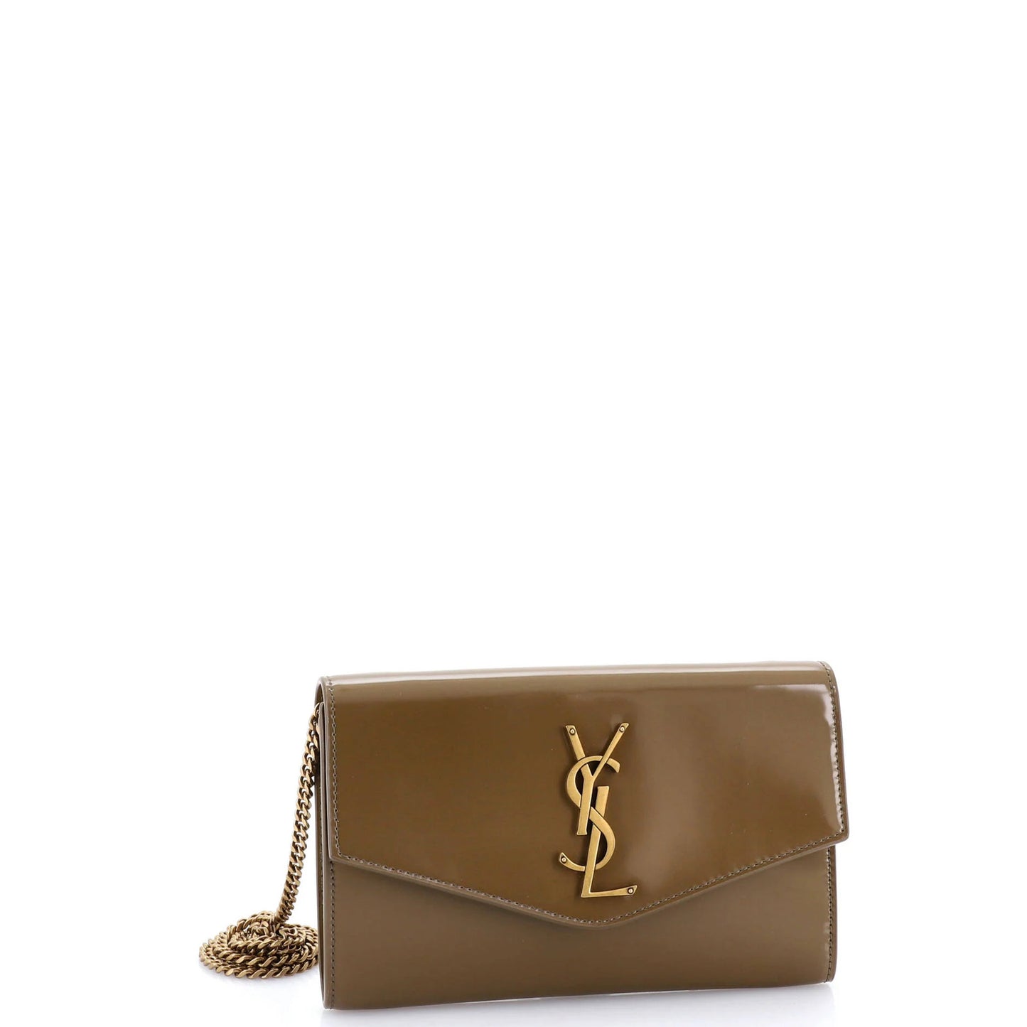 Saint Laurent Classic Monogram Wallet On Chain Patent Small