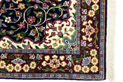 Handmade Kirman Rug Classic Floral Medallion