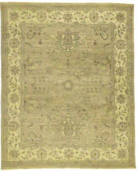 Hand-Knotted Wool Oriental Rug Large Distressed