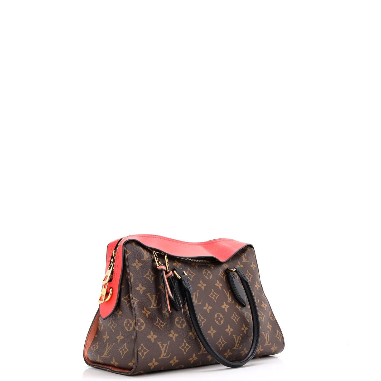 Louis Vuitton Tuileries Handbag Monogram Canvas With Leather
