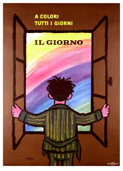 Il Giorno By Raymond Savignac 1956 Original Italian Poster
