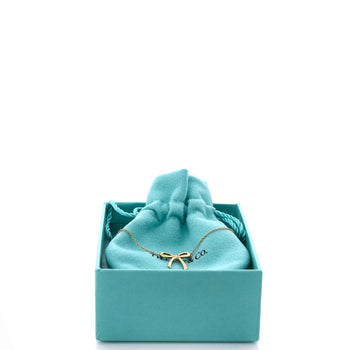 Tiffany & Co. Bow Pendant Necklace 18K Yellow Gold Mini