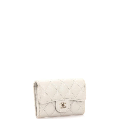 Chanel Classic Flap Card Case Quilted Caviar