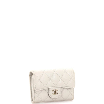 Chanel Classic Flap Card Case Quilted Caviar