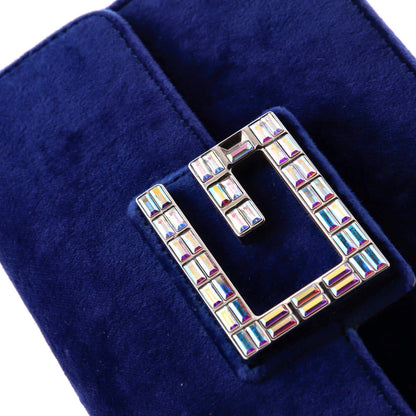 Gucci G Broadway Shoulder Bag Velvet With Crystals Small