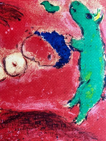 Marc Chagall Lithograph Coa Original Hand-Signed Hand-Numbered Crayon Stamp