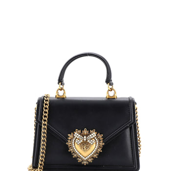 Dolce & Gabbana Devotion Top Handle Bag Leather Small