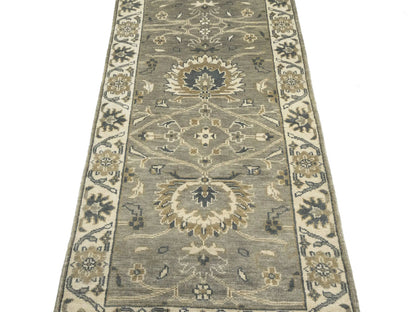 2'6X8 Ft Hand-Knotted Oushak Chobi Wool Runner