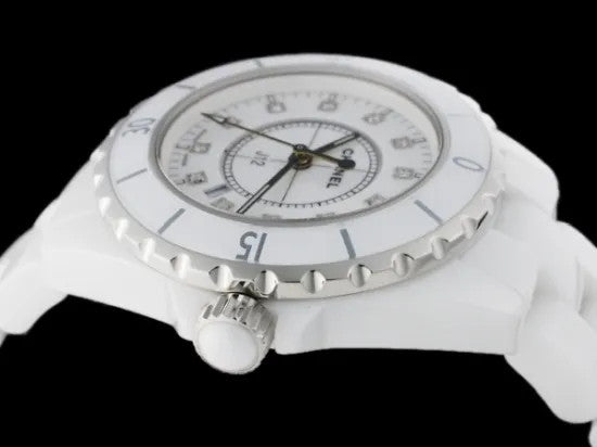 Chanel J12 12P Genuine Diamond Index H1628 White Ceramic