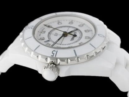 Chanel J12 12P Genuine Diamond Index H1628 White Ceramic