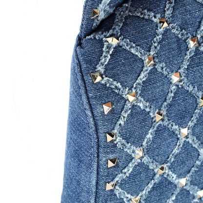 Valentino Garavani Rockstud Spike Belt Bag Quilted Denim