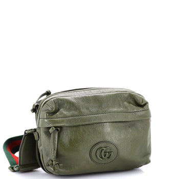 Gucci Tonal Double G Shoulder Bag Leather