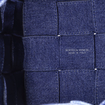 Bottega Veneta Cassette Bucket Bag Maxi Intrecciato Denim Small