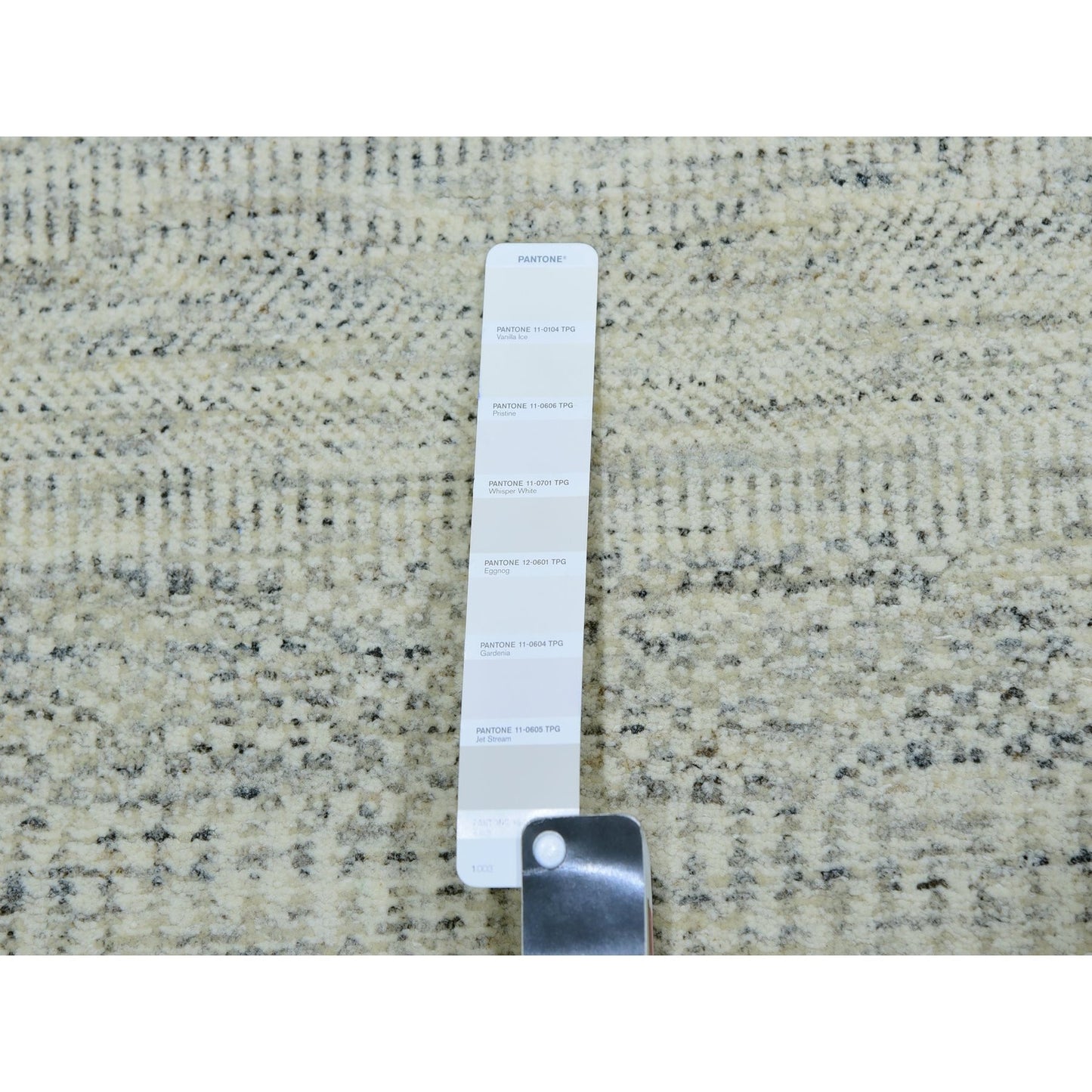 Rug 12'x12' Ivory Wool Modern Square Grass Design Hand Knotted Oriental