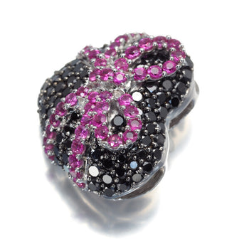 Pink Sapphire 0.72Ct Blackdiamond 1.55Ct Ribbon
