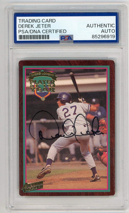 Derek Jeter Autographed Trading Card Psa