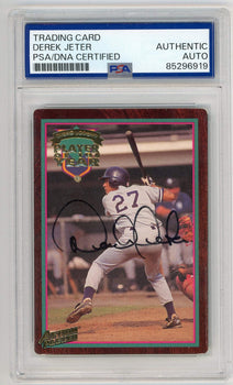 Derek Jeter Autographed Trading Card Psa