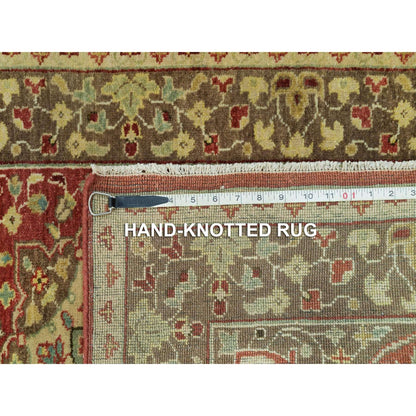 2'7"X18' Red Antiqued Haji Jalili Design Hand Knotted Wool Xl Runner Rug