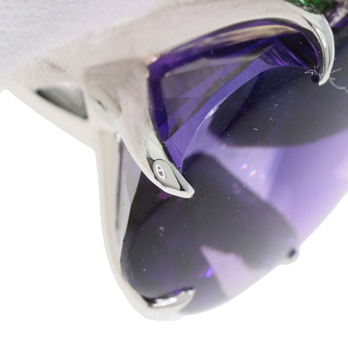 Chanel Ring Camellia Amethyst Garnet #50 K18