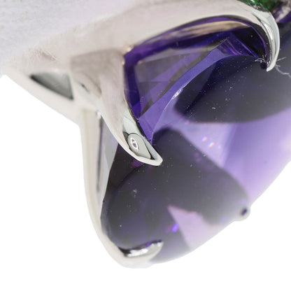Chanel Ring Camellia Amethyst Garnet #50 K18