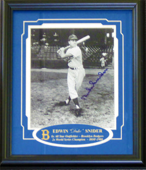 Duke Snider Autographed Framed 8X10 Photo