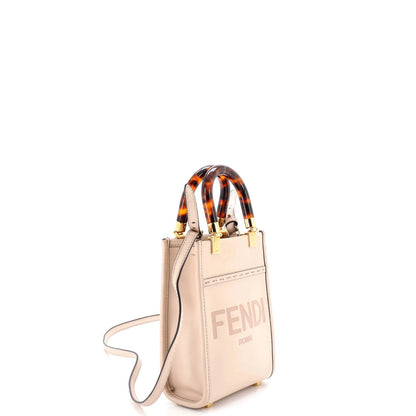Fendi Sunshine Shopper Tote Leather Mini