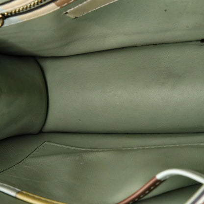 Valentino Garavani 1975 Glam Lock Shoulder Bag Striped Leather Small