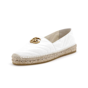 Gucci Women'S Gg Marmont Espadrilles Matelasse Leather