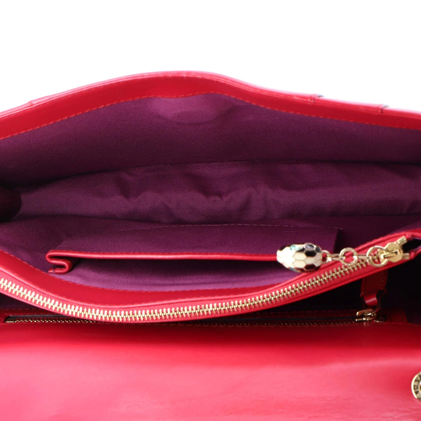 Bvlgari Serpenti Forever Square Shoulder Bag Leather Large