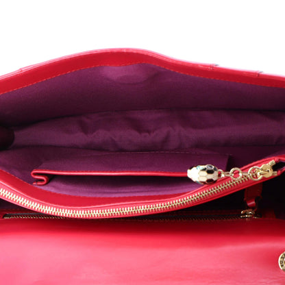 Bvlgari Serpenti Forever Square Shoulder Bag Leather Large