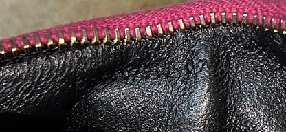 Saint Laurent Monogram Fragments Zip Card Holder Matelasse Chevron Leather