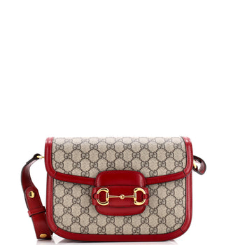 Small Gucci Horsebit 1955 Shoulder Bag GG Coated Canvas with Leather