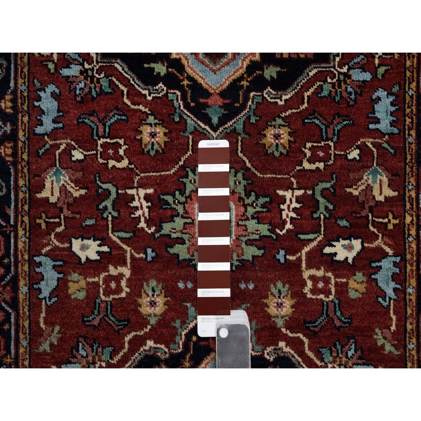 2'8"X8'1" Red Hand Knotted Rug Antiqued Fine Heris Re-Creation Wool Runner