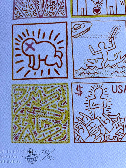 Keith Haring Lithograph ''Usa