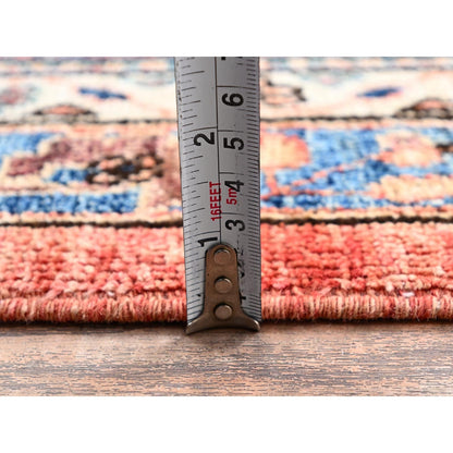 10'1"X13'10" Red Aryana Grade Bijar Garus Design All Wool Hand Knotted Rug