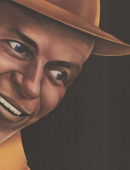 Bob Lee Hickson Wnew Frank Sinatra " Offset Lithograph Vintage Red Bl