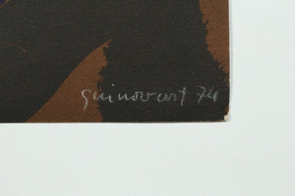 Josep Guinovart 1974 Lithograph Abstract Expressionist Print Barcelona Art 3/75