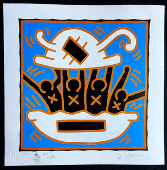 Keith Haring Lithograph Coa Signed In Pen Numbered In Pencil Stamp