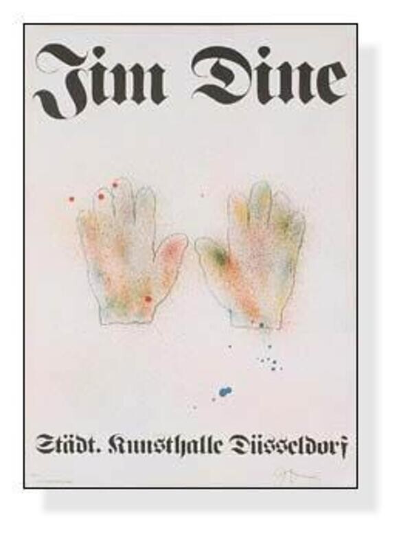 Jim Dine - Colorful Hands 1971 Original Lithograph Print Signed American Pop Art