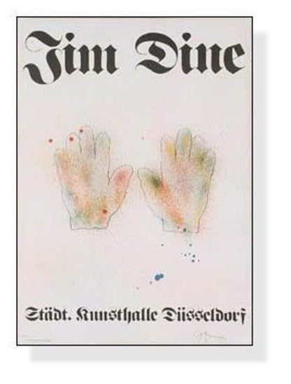 Jim Dine - Colorful Hands 1971 Original Lithograph Print Signed American Pop Art