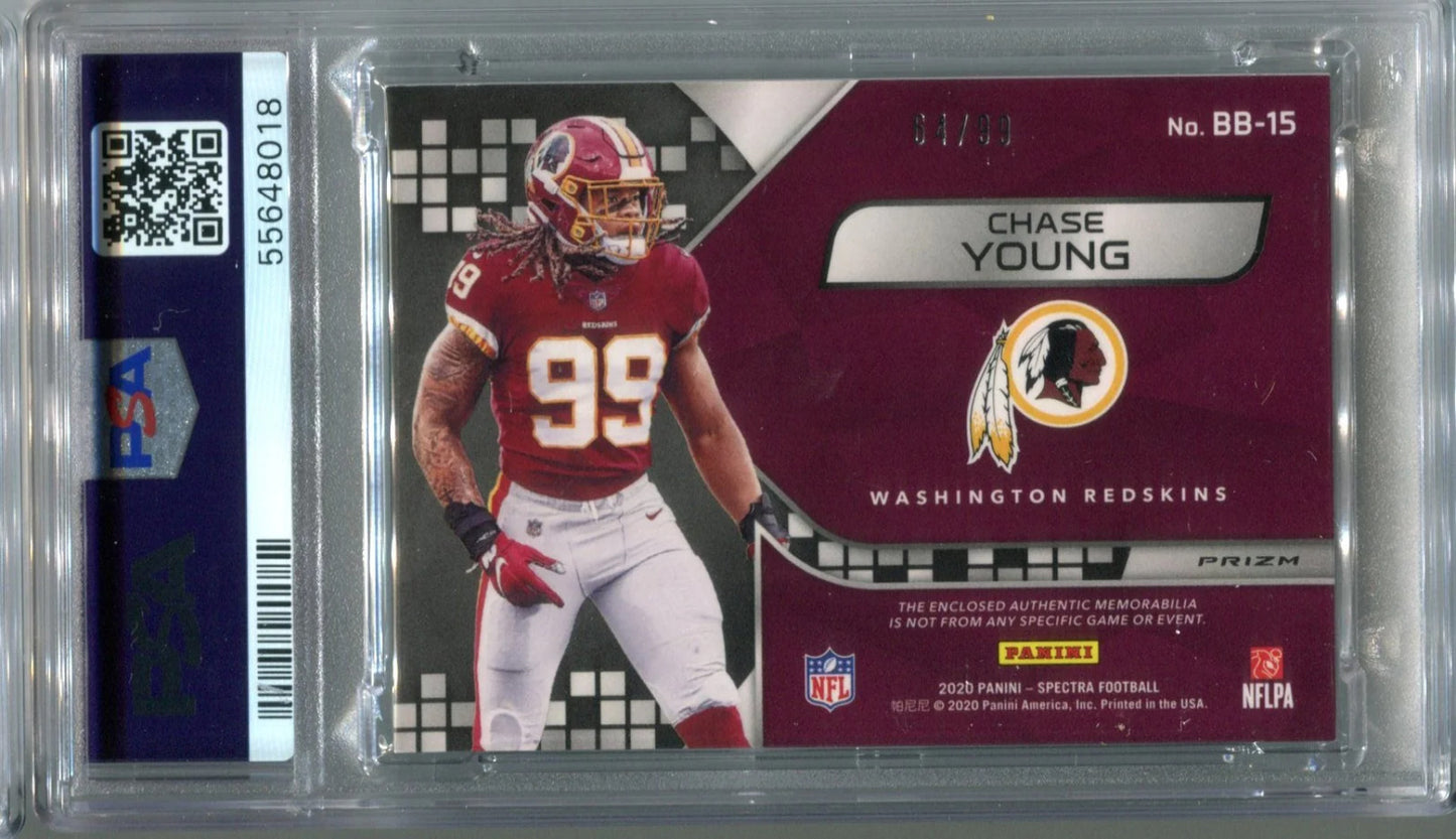 Chase Young 2020 Panini Spectra Building Blocks Relics #Bb15 Psa Gem Mt 10