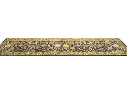Hand-Knotted Agra Jaipur Floral Oriental Runner