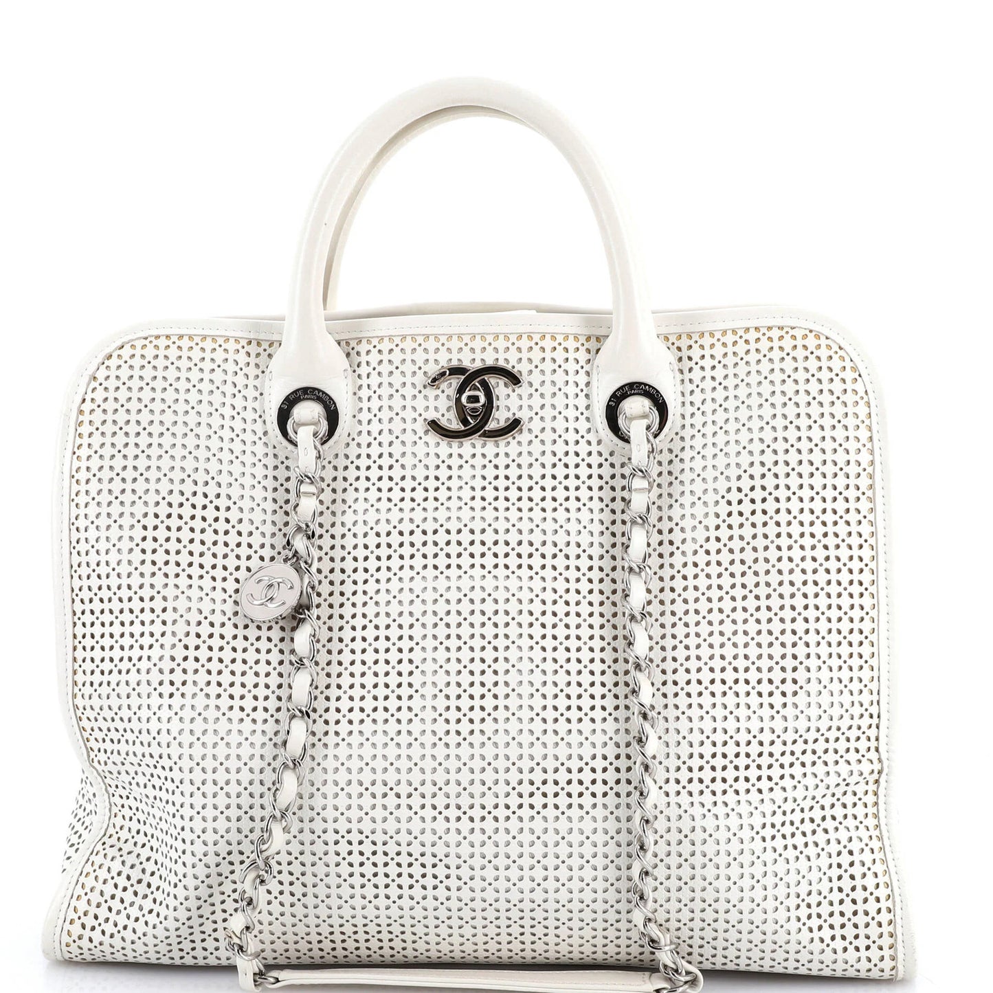 Chanel Up In The Air Convertible Tote Perforated Leather