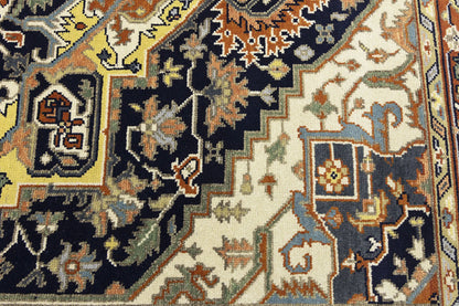 8X10 ft Handmade Serapi Oriental Rug Floral Boho