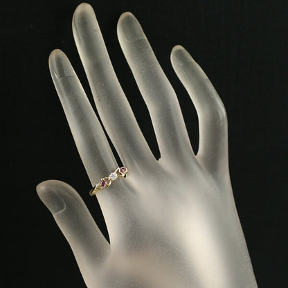 Christian Dior Ring Diamond Ruby Ribbon Us6.5 18K